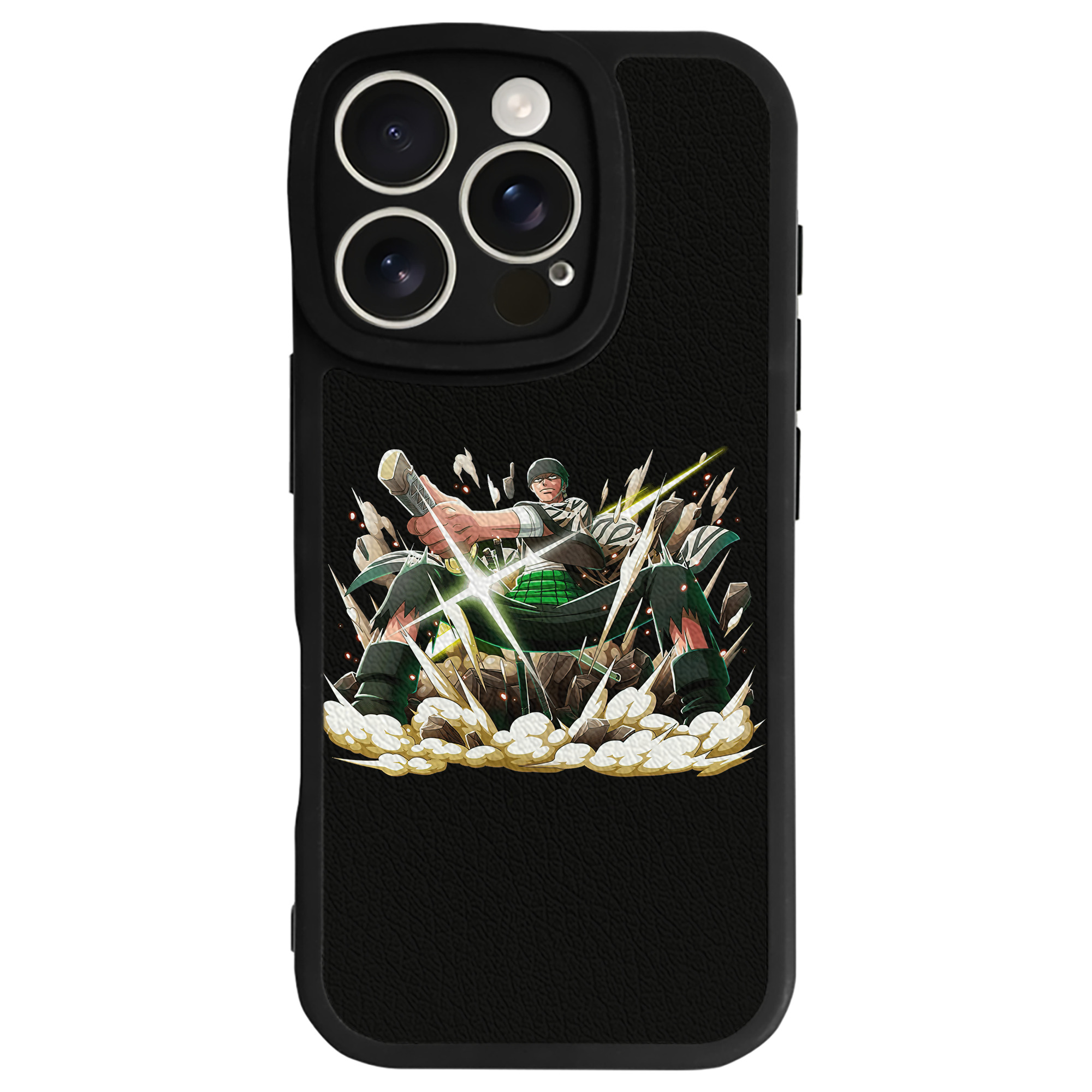 （画像用） ワンピース ロロノア・ゾロ ONE PIECE Roronoa Zoro 【iPhone 16シリーズ対応】シリコンスマホケース（レザー調） 材質：シリコン